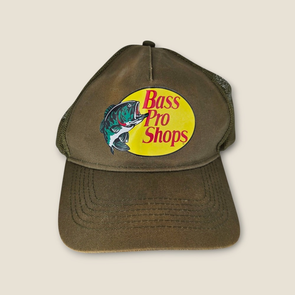 Bass Pro Shops Trucker Hat 2022 Green Mesh Fishing Cap Hunting Fishing Camping